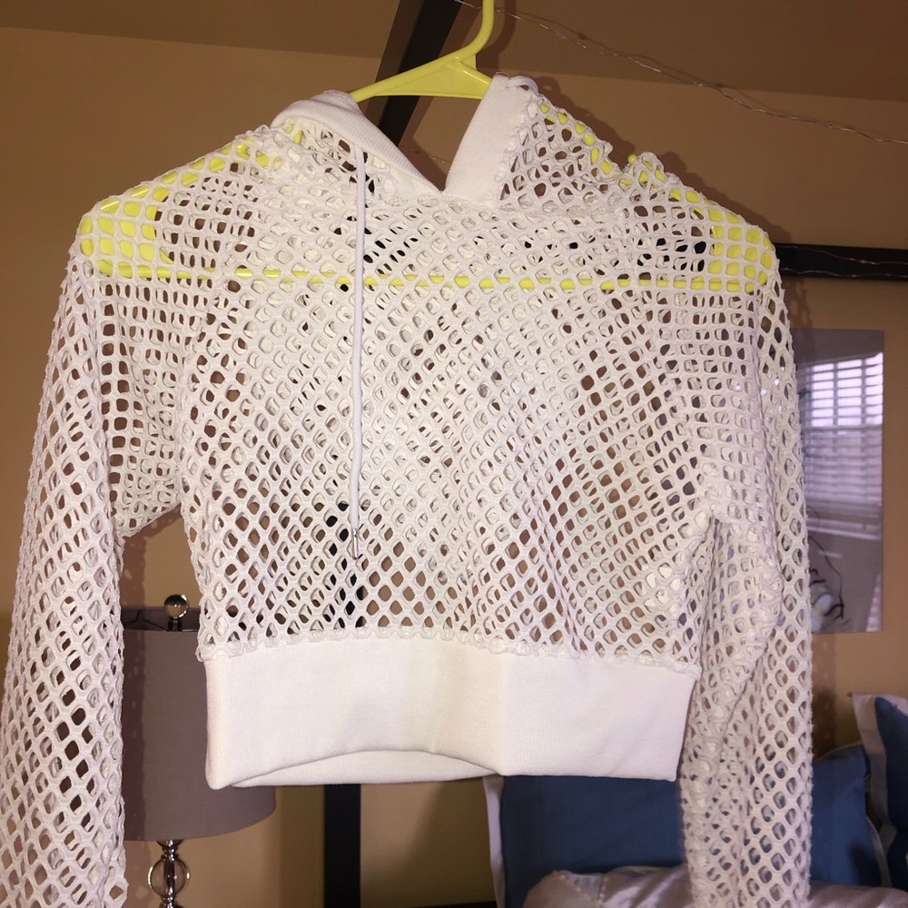 Mesh Cropped Hoodie